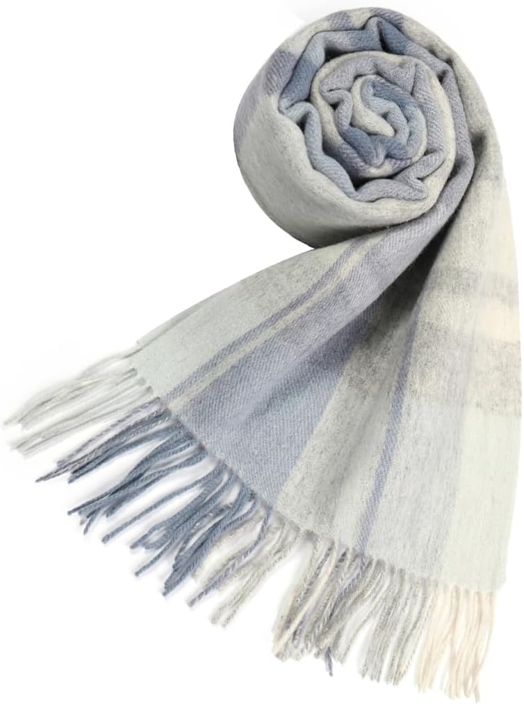 SKNSOFT Winter Wool Plaid Scarf for Men,Women Fashion Tartan Wrap Checkered Scarves - Image 4
